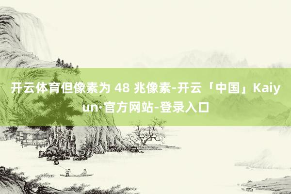 开云体育但像素为 48 兆像素-开云「中国」Kaiyun·官方网站-登录入口