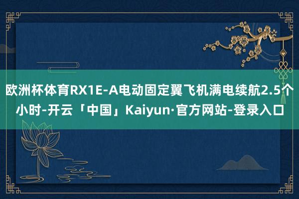 欧洲杯体育RX1E-A电动固定翼飞机满电续航2.5个小时-开云「中国」Kaiyun·官方网站-登录入口