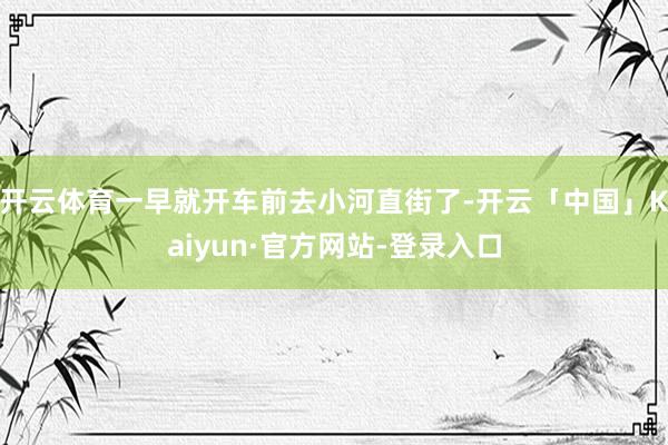 开云体育一早就开车前去小河直街了-开云「中国」Kaiyun·官方网站-登录入口