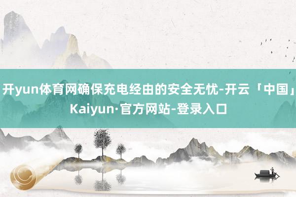 开yun体育网确保充电经由的安全无忧-开云「中国」Kaiyun·官方网站-登录入口