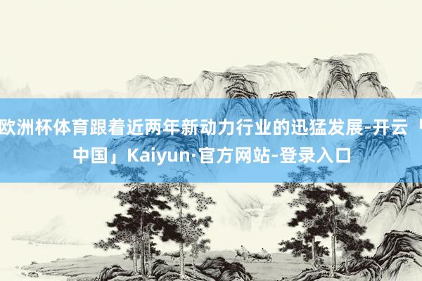 欧洲杯体育跟着近两年新动力行业的迅猛发展-开云「中国」Kaiyun·官方网站-登录入口